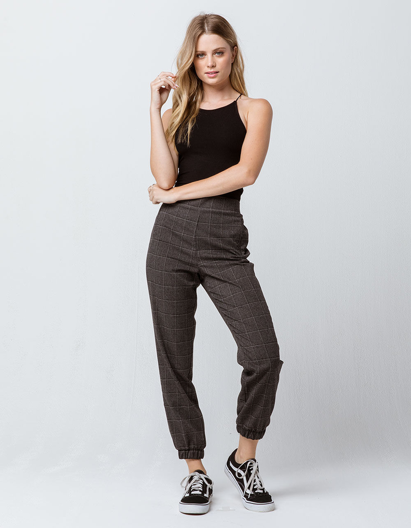 BOZZOLO Elastic Strap Racerback Black Womens Crop Tank Top image number 3