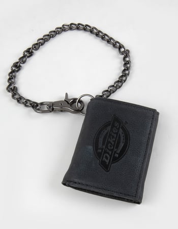 DICKIES Genuine Leather Trifold Wallet with Chain Alternative Image