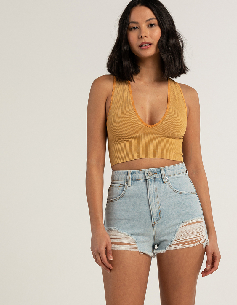 ABRAND A High Relaxed Womens Denim Shorts image number 0