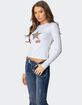 EDIKTED Cherry Leopard Star Long Sleeve Tee image number 4
