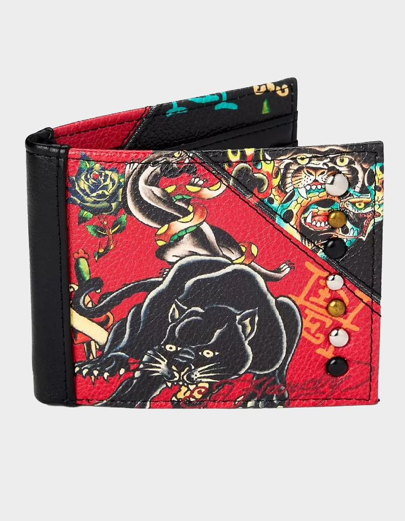ED HARDY Printed Stud Bifold Wallet image number 0