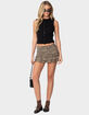 EDIKTED Ruffled Leopard Printed Mini Skirt image number 2