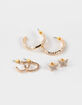 FULL TILT 3 Pack Butterfly Hoop Earrings image number 1