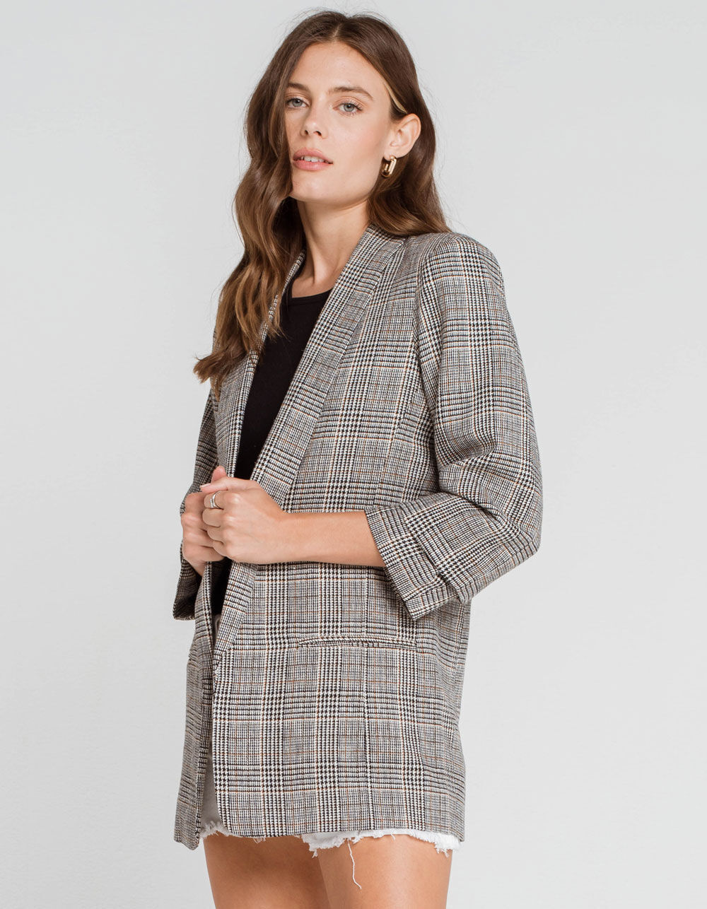 Blank nyc plaid blazer clearance
