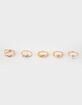 FULL TILT 7 Pack Dainty Rhinestone Ring Set image number 2