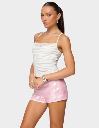 EDIKTED Bobbie Layered Lace Cowl Neck Top Alternative Image