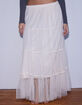 WEST OF MELROSE Tulle Tiered Womens Maxi Skirt image number 3