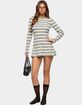 EDIKTED Caisyn Striped Ribbed Knit Mini Dress image number 5