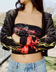 ED HARDY Tiger Flame Womens Crop Zip-Up Hoodie image number 6