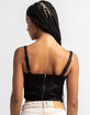 FULL TILT Womens Zip Back Corset Top image number 3