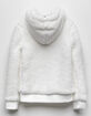 WHITE FAWN Sherpa Cream Girls Zip Hoodie image number 2