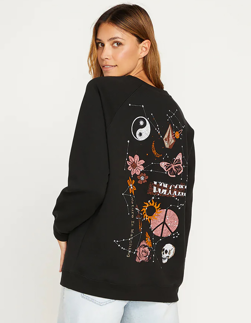 VOLCOM Stone Magic Womens Boyfriend Crewneck Sweatshirt image number 0