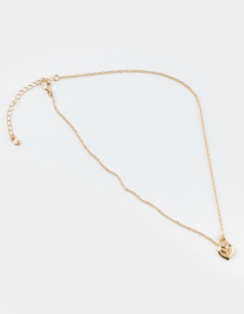 FULL TILT J Heart Hoop Earrings & Necklace Set image number 1