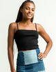 DESTINED Square Neck Womens Black Cami image number 1