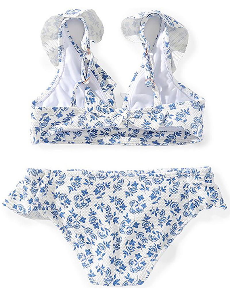 RAISINS Day Dreamer Girls Texture Ruffle Triangle Top Bikini Set image number 1