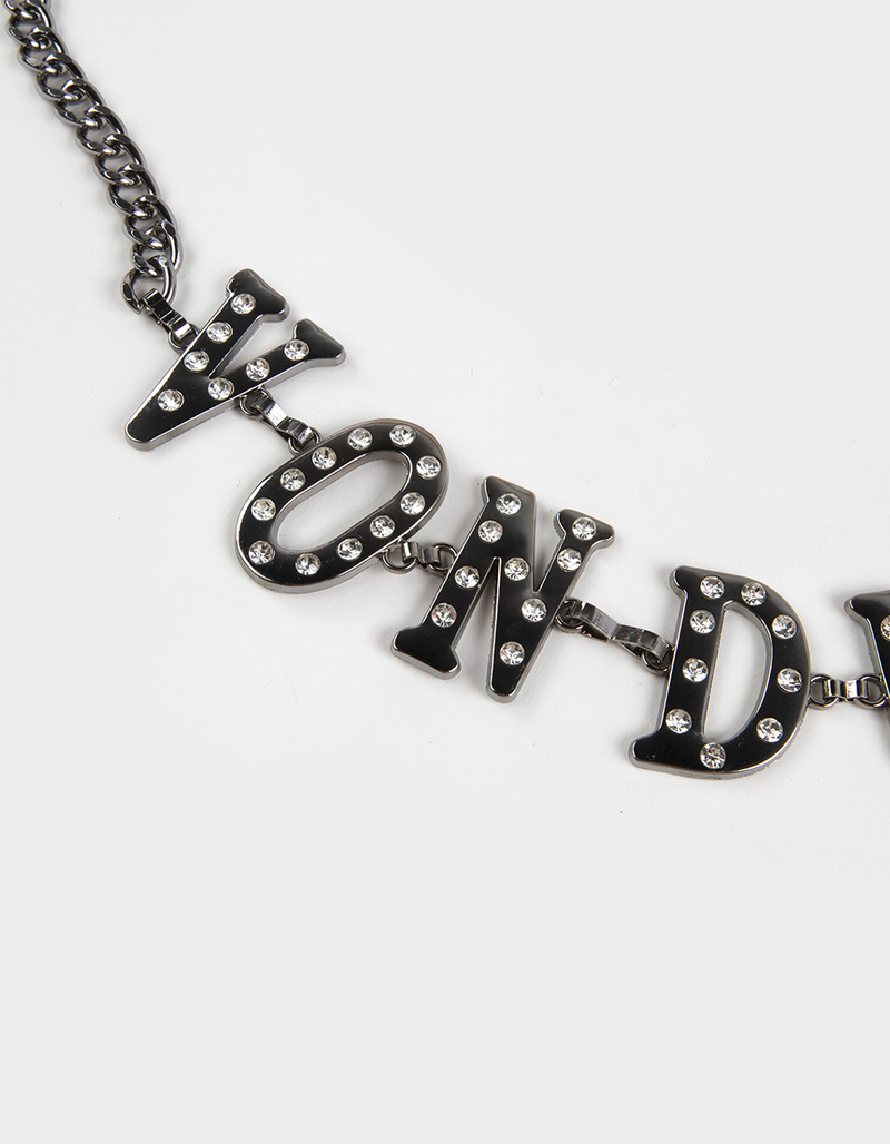 VON DUTCH Rhinestone Womens Chain Belt image number 1