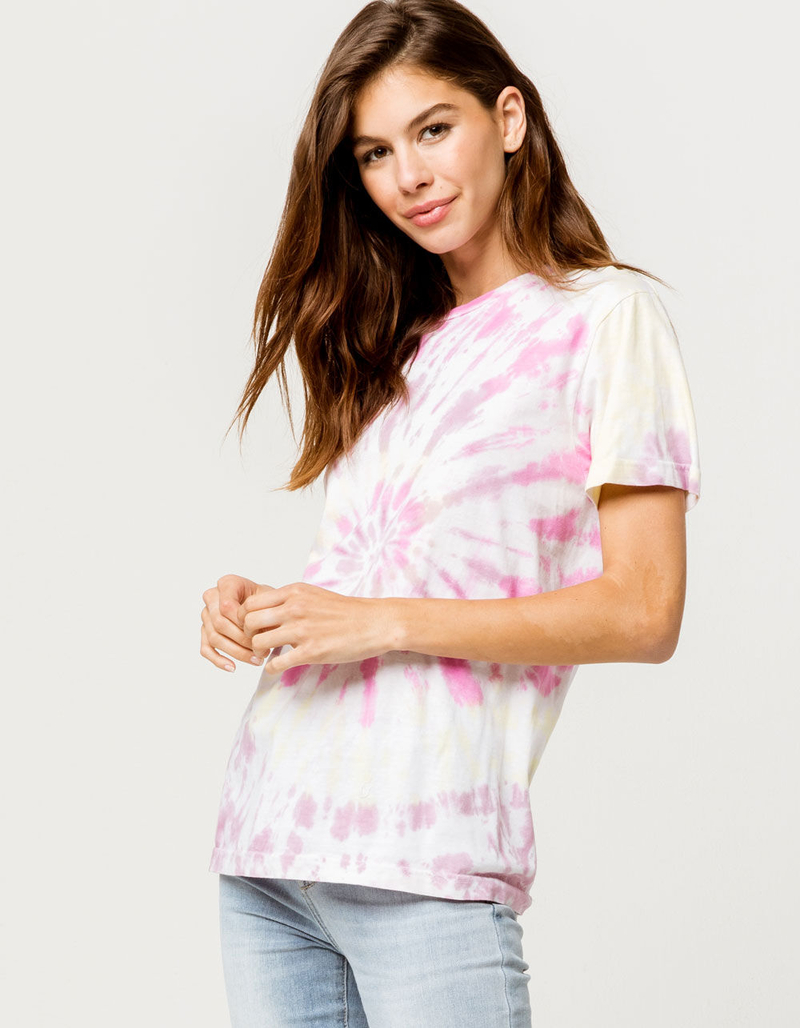 FULL TILT Tie Dye Womens Boyfriend Tee image number 0