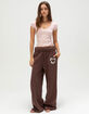 FULL TILT Texture Womens V-Neck Top image number 2