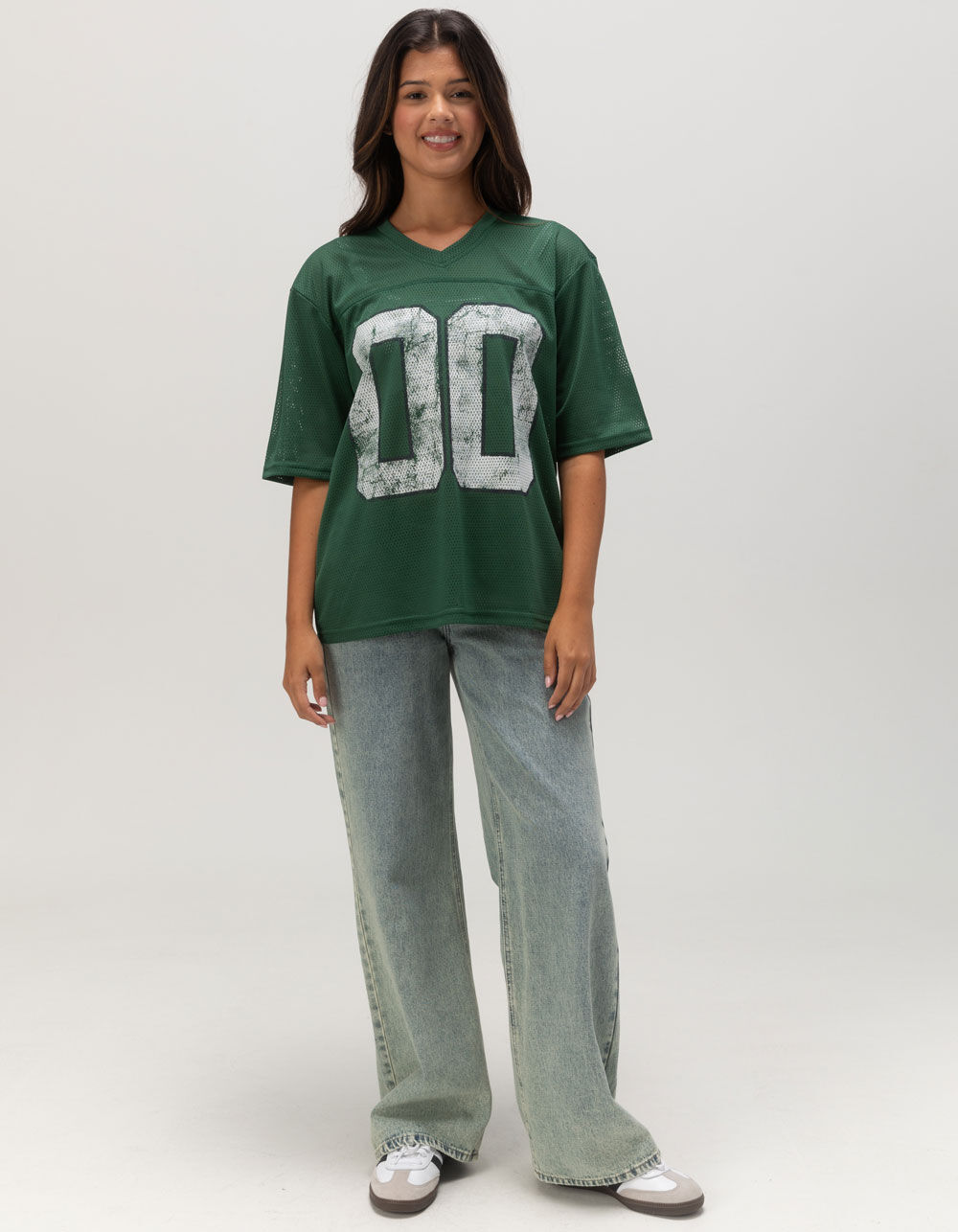 RSQ Mesh Boxy Football Jersey - GREEN - S | Tillys
