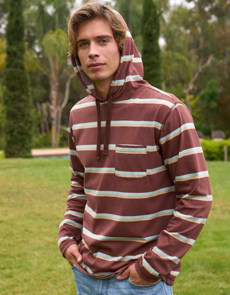 RSQ Striped Mens Hooded Tee image number 0