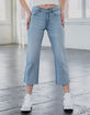 RSQ Wide Leg Light Wash Womens Crop Jeans image number 2