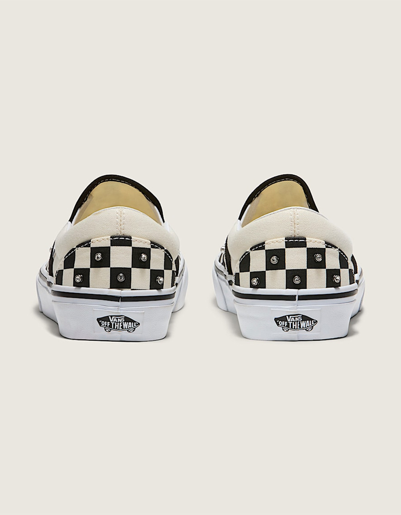 VANS Rhinestone Classic Checkerboard Womens Slip-On Shoes image number 3