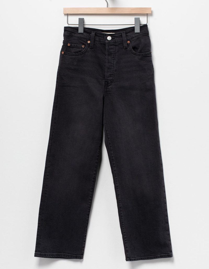 LEVI'S Ribcage Straight Ankle Womens Jeans - Black Rinse image number 4