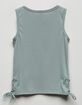FULL TILT Lace Up Green Girls Tank Top image number 2