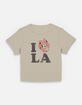 DISNEY Minnie Love Los Angeles Womens Baby Tee image number 1