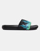 VANS Reflective La Costa Mens Green Flame Slide Sandals image number 2