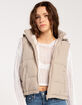 LOVE TREE Hooded Sherpa Lined Womens Vest image number 1