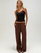 RSQ Womens Low Rise Pull On Linen Pants image number 1