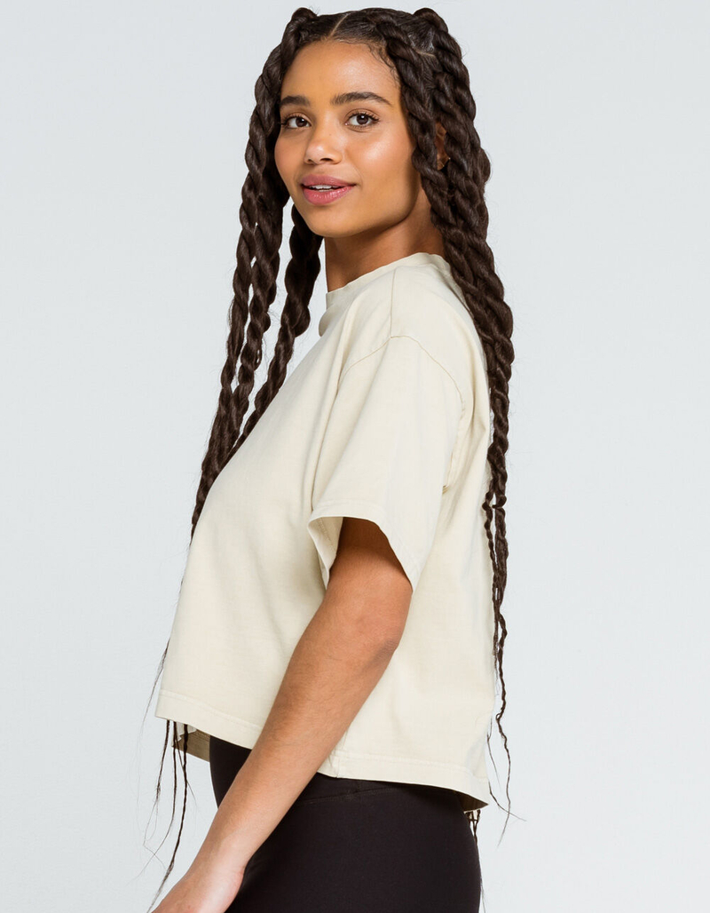 REEBOK Classics Natural Dye Womens Cream Crop Tee image number 1