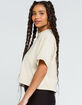 REEBOK Classics Natural Dye Womens Cream Crop Tee image number 2