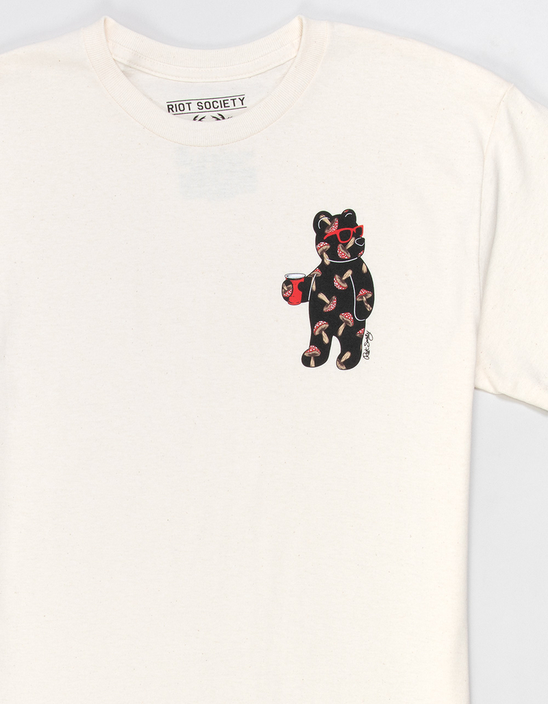 RIOT SOCIETY Riot Bear Mushrooms Mens Tee image number 1