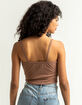 SKY AND SPARROW Cinch Front Womens Brown Cami image number 3