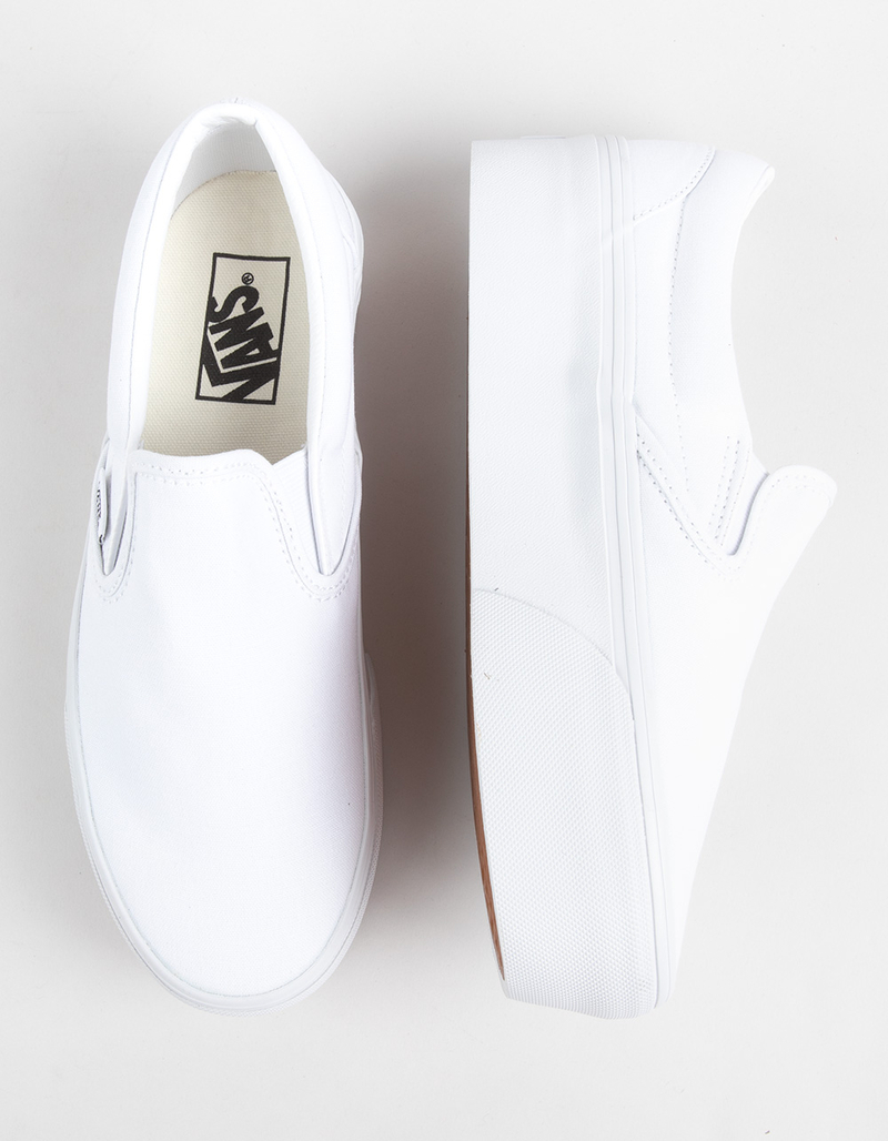 VANS Classic Slip-On Womens Platform Shoes image number 4