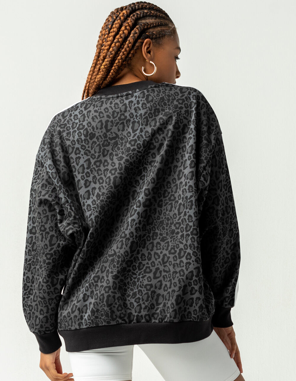 ADIDAS Leopard Womens Crew Sweatshirt - BLACK | Tillys