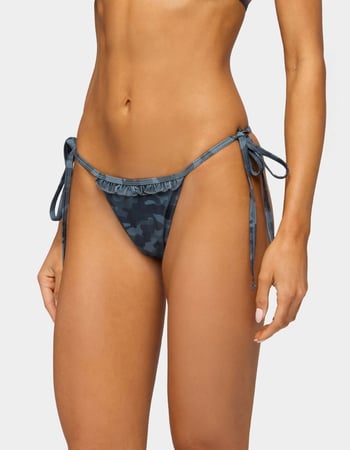 EDIKTED Aviah Ruffle Camo String Bikini Bottoms Alternative Image