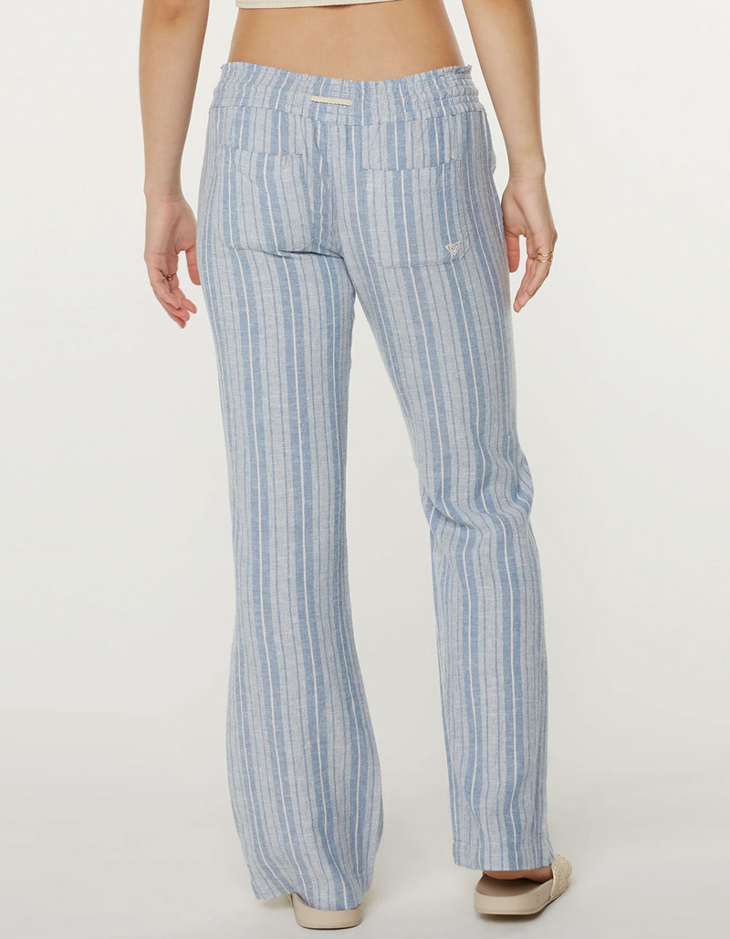 ROXY Oceanside Stripe Womens Flared Beach Pants image number 3
