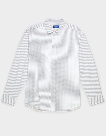 JACK & JONES James Split Stripe Mens Button Up Long Sleeve Shirt Primary Image