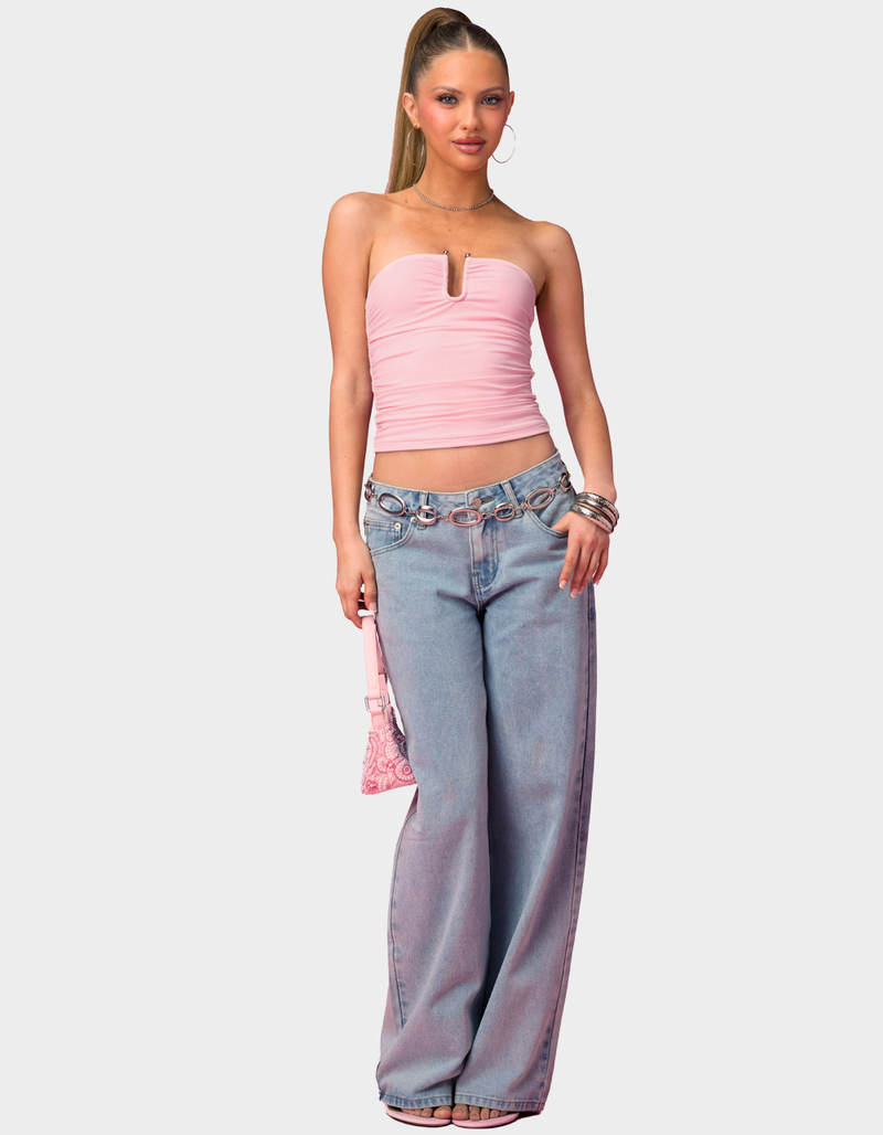 EDIKTED Barbie&trade; Curved U Strapless Top image number 4
