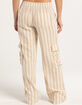 RSQ Womens Stripe Linen Carpenter Pants image number 4