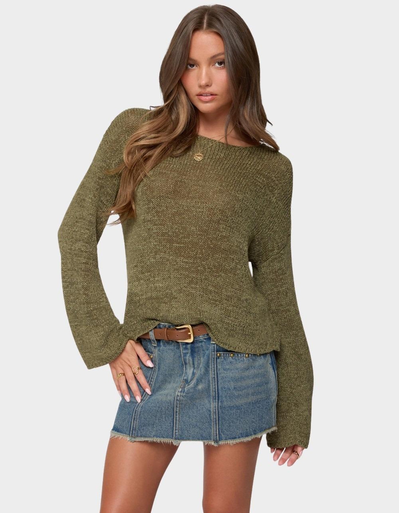 EDIKTED Drop Shoulder Light Knit Sweater image number 0