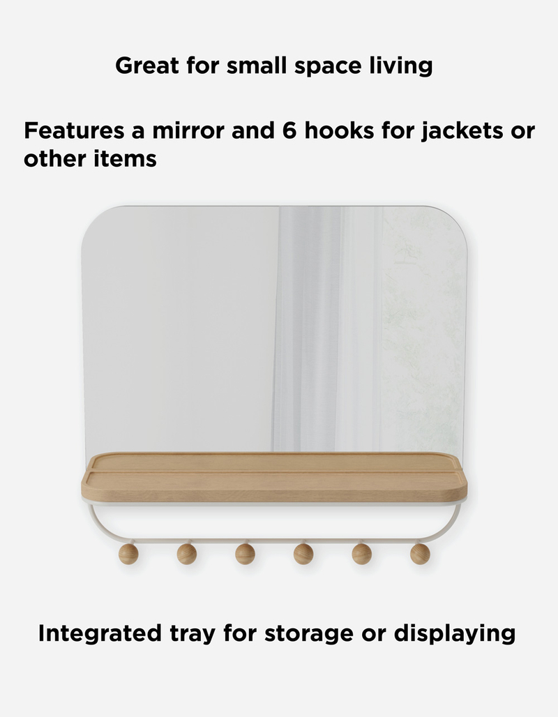 UMBRA Estique Hanging Mirror with Hooks image number 1