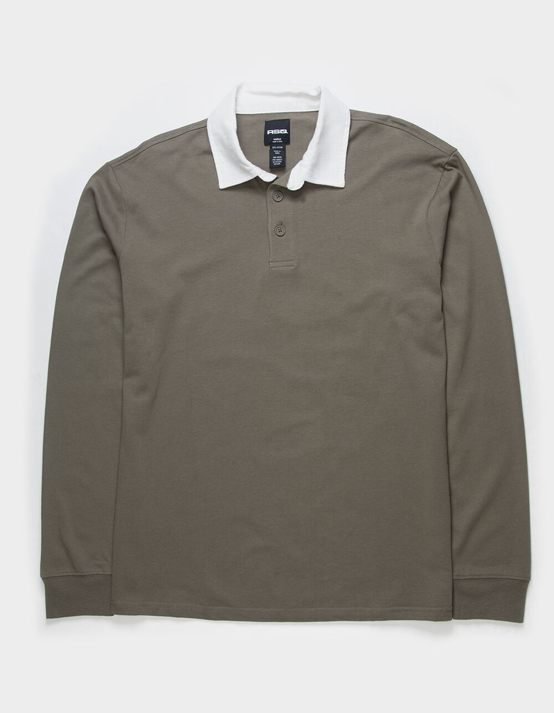 RSQ Mens Solid Rugby Shirt image number 1