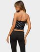 EDIKTED Jaclyn Polka Dot Mesh Strapless Top image number 3
