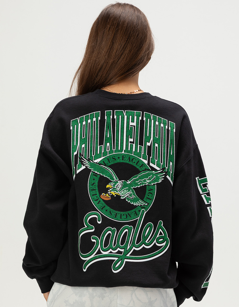 JUNK FOOD Philadelphia Eagles Glitter Womens Crewneck Sweatshirt image number 0