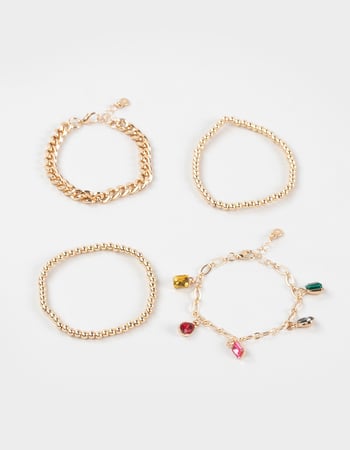 FULL TILT 4 Pack Stone/Chain Bracelets Primary Image