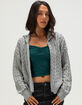 RSQ Womens Cable Knit Zip-Up Sweater image number 3